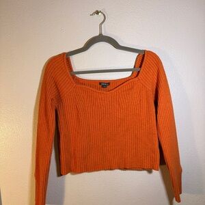 Wild Fable Rust Ribbed Knit Top